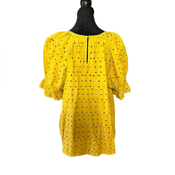 Vintage 90s Universal Thread Gold See-Through Puff Sleeves Blouse Size XXL - Picture 2 of 3